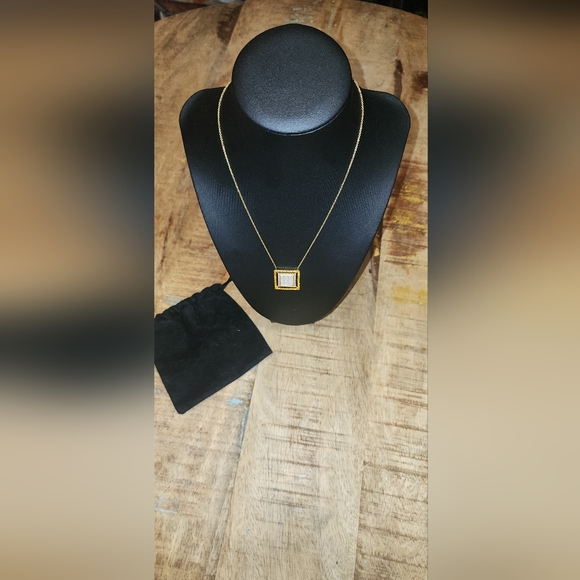 Elegant Gold and Silver Geometric Necklace by Magama - Picture 4 of 5